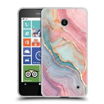 Пластиковый чехол на Nokia Lumia 630/635 с принтом розовый мрамор Пластиковый чехол на Nokia Lumia 630/635 с принтом розовый мрамор