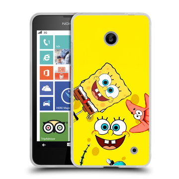 Пластиковый чехол на Nokia Lumia 630/635 с принтом Спанч боб Спанчбоб