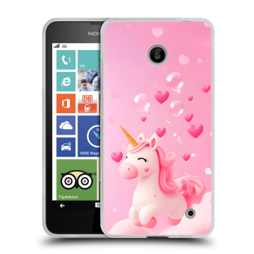 Пластиковый чехол на Nokia Lumia 630/635 с принтом Единорог
