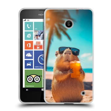 Пластиковый чехол на Nokia Lumia 630/635 с принтом Капибара