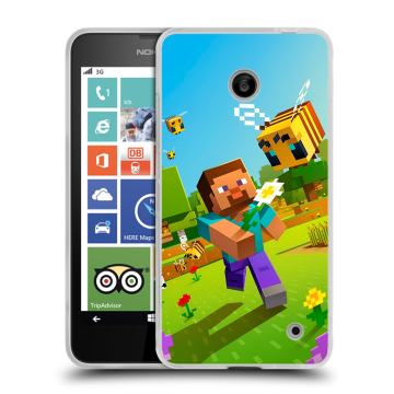 Пластиковый чехол на Nokia Lumia 630/635 с принтом Майнкрафт Minecraft