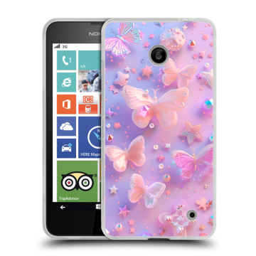 Пластиковый чехол на Nokia Lumia 630/635 с принтом Бабочки