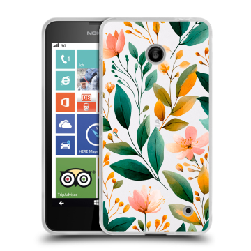 Пластиковый чехол на Nokia Lumia 630/635 с принтом Цветы паттерн