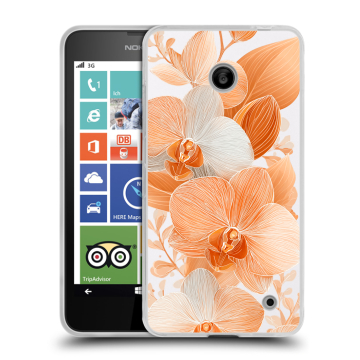 Пластиковый чехол на Nokia Lumia 630/635 с принтом Бежевые цветы