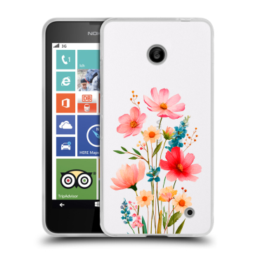 Пластиковый чехол на Nokia Lumia 630/635 с принтом Цветы