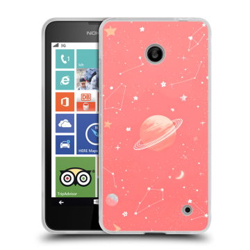 Пластиковый чехол на Nokia Lumia 630/635 с принтом Розовый космос
