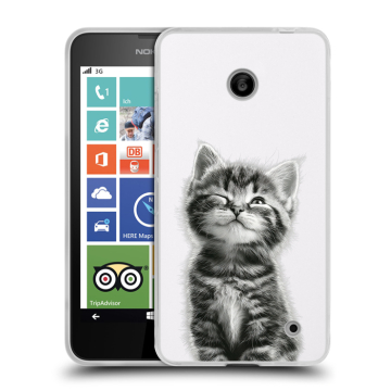Пластиковый чехол на Nokia Lumia 630/635 с принтом Котенок