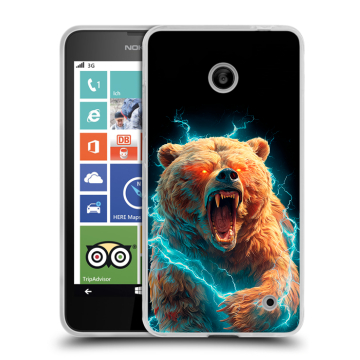 Пластиковый чехол на Nokia Lumia 630/635 с принтом Медведь