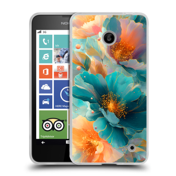 Пластиковый чехол на Nokia Lumia 630/635 с принтом Цветы