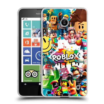 Пластиковый чехол на Nokia Lumia 630/635 с принтом Roblox Роблокс