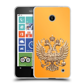 Пластиковый чехол на Nokia Lumia 630/635 с принтом Герб Флаг России