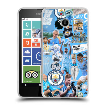 Пластиковый чехол на Nokia Lumia 630/635 с принтом Man City Манчестер Сити