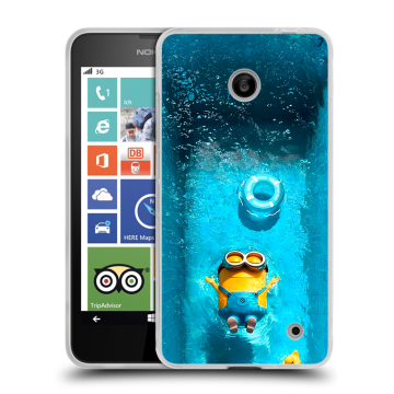 Пластиковый чехол на Nokia Lumia 630/635 с принтом Миньоны