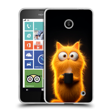 Пластиковый чехол на Nokia Lumia 630/635 с принтом Смешной кот Пластиковый чехол на Nokia Lumia 630/635 с принтом Смешной кот