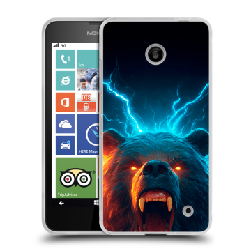 Пластиковый чехол на Nokia Lumia 630/635 с принтом Медведь
