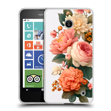 Пластиковый чехол на Nokia Lumia 630/635 с принтом цветы