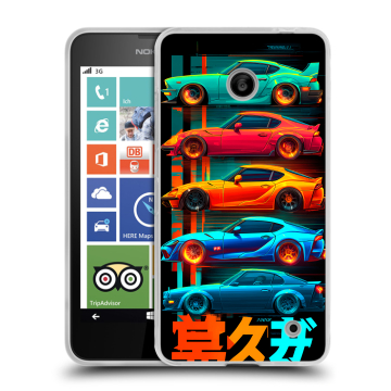 Пластиковый чехол на Nokia Lumia 630/635 с принтом машины тачки