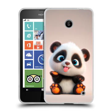 Пластиковый чехол на Nokia Lumia 630/635 с принтом милая панда Пластиковый чехол на Nokia Lumia 630/635 с принтом милая панда