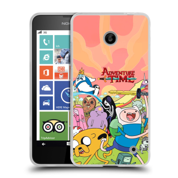 Пластиковый чехол на Nokia Lumia 630/635 с принтом Adventure time Время приключений