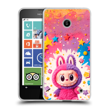 Пластиковый чехол на Nokia Lumia 630/635 с принтом Labubu Лабубу Пластиковый чехол на Nokia Lumia 630/635 с принтом Labubu Лабубу