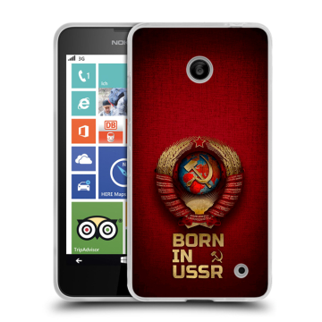 Пластиковый чехол на Nokia Lumia 630/635 с принтом Флаг Герб СССР