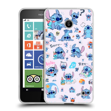 Пластиковый чехол на Nokia Lumia 630/635 с принтом Лило и Стич