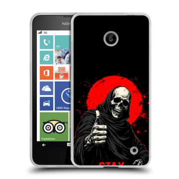 Пластиковый чехол на Nokia Lumia 630/635 с принтом смешной скелет