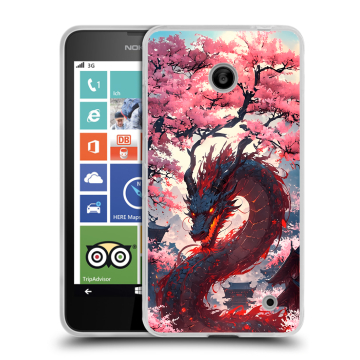Пластиковый чехол на Nokia Lumia 630/635 с принтом Дракон Японский Пластиковый чехол на Nokia Lumia 630/635 с принтом Дракон Японский