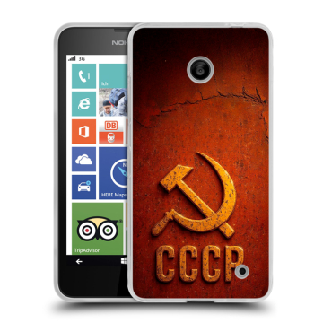 Пластиковый чехол на Nokia Lumia 630/635 с принтом Флаг Герб СССР Пластиковый чехол на Nokia Lumia 630/635 с принтом Флаг Герб СССР