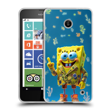 Пластиковый чехол на Nokia Lumia 630/635 с принтом Спанч боб Спанчбоб
