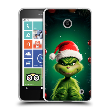 Пластиковый чехол на Nokia Lumia 630/635 с принтом Гринч Новый год Рождество