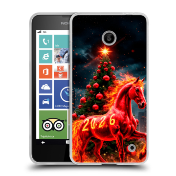 Пластиковый чехол на Nokia Lumia 630/635 с принтом Новый год