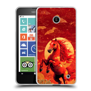 Пластиковый чехол на Nokia Lumia 630/635 с принтом Новый год