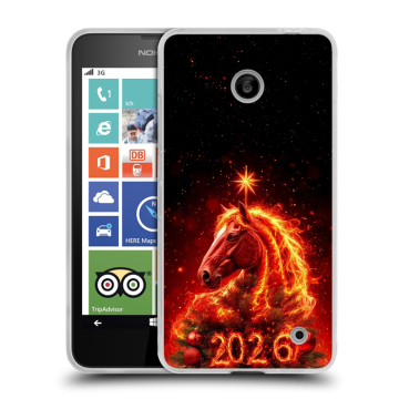 Пластиковый чехол на Nokia Lumia 630/635 с принтом Новый год