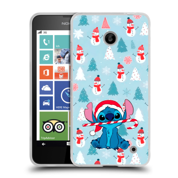 Пластиковый чехол на Nokia Lumia 630/635 с принтом Стич Новый год
