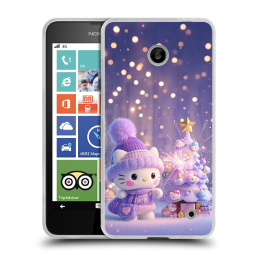 Пластиковый чехол на Nokia Lumia 630/635 с принтом Новый год
