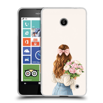 Пластиковый чехол на Nokia Lumia 630/635 с принтом женский Пластиковый чехол на Nokia Lumia 630/635 с принтом женский