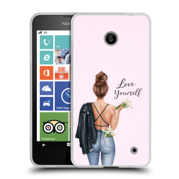 Пластиковый чехол на Nokia Lumia 630/635 с принтом женский Пластиковый чехол на Nokia Lumia 630/635 с принтом женский