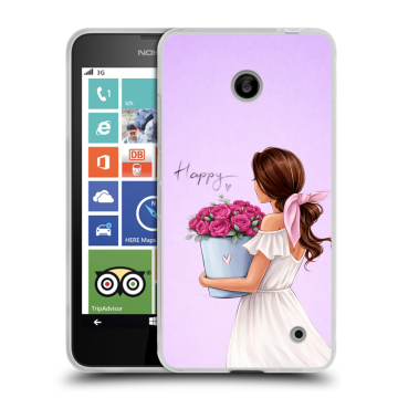Пластиковый чехол на Nokia Lumia 630/635 с принтом женский Пластиковый чехол на Nokia Lumia 630/635 с принтом женский