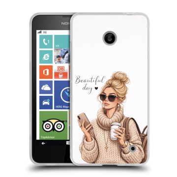 Пластиковый чехол на Nokia Lumia 630/635 с принтом женский Пластиковый чехол на Nokia Lumia 630/635 с принтом женский