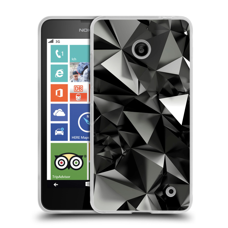 Пластиковый чехол на Nokia Lumia 630/635 с принтом Черные кристаллы Пластиковый чехол на Nokia Lumia 630/635 с принтом Черные кристаллы