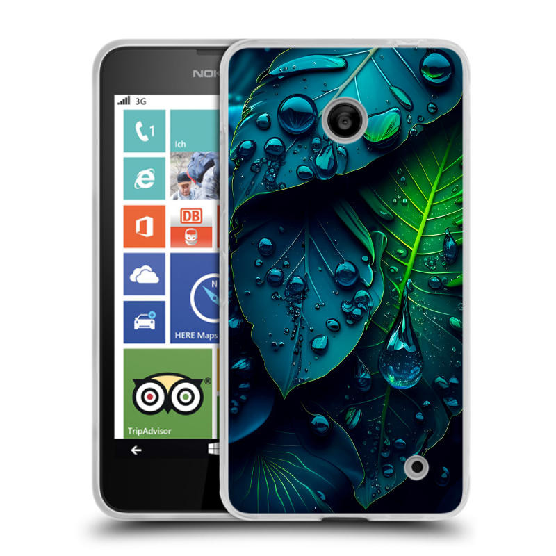 Пластиковый чехол на Nokia Lumia 630/635 с принтом Листья Пластиковый чехол на Nokia Lumia 630/635 с принтом Листья