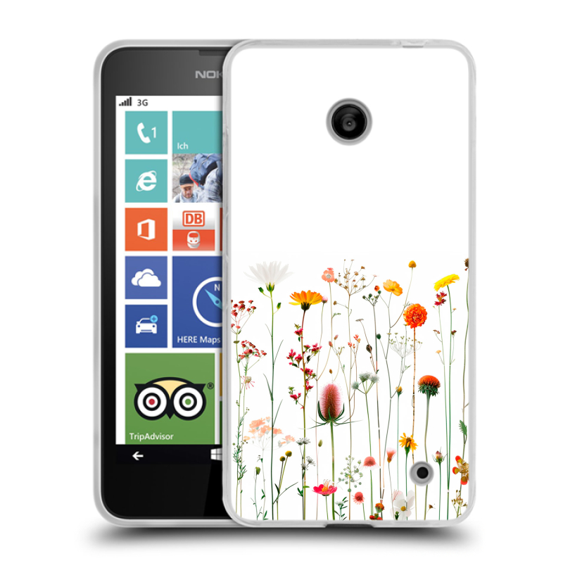 Пластиковый чехол на Nokia Lumia 630/635 с принтом цветы Пластиковый чехол на Nokia Lumia 630/635 с принтом цветы