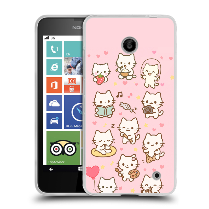Пластиковый чехол на Nokia Lumia 630/635 с принтом Hello Kitty Хелоу Кити Пластиковый чехол на Nokia Lumia 630/635 с принтом Hello Kitty Хелоу Кити
