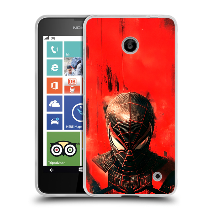 Пластиковый чехол на Nokia Lumia 630/635 с принтом человек паук spiderman Пластиковый чехол на Nokia Lumia 630/635 с принтом человек паук spiderman