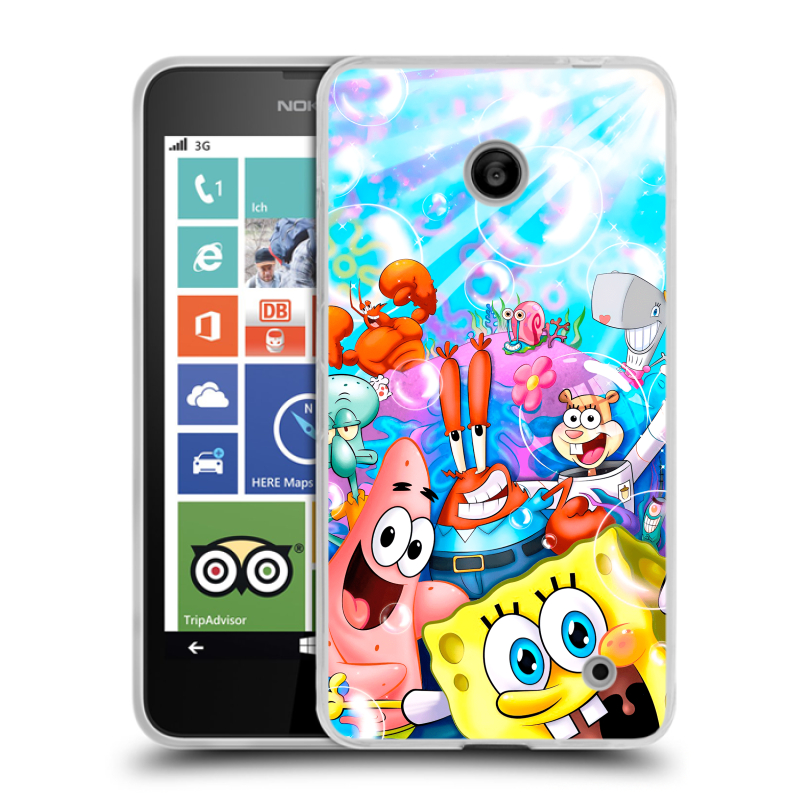 Пластиковый чехол на Nokia Lumia 630/635 с принтом спанчбоб спанч боб Пластиковый чехол на Nokia Lumia 630/635 с принтом спанчбоб спанч боб
