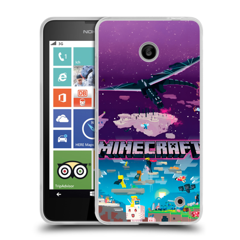 Пластиковый чехол на Nokia Lumia 630/635 с принтом Майнкрафт Minecraft Пластиковый чехол на Nokia Lumia 630/635 с принтом Майнкрафт Minecraft