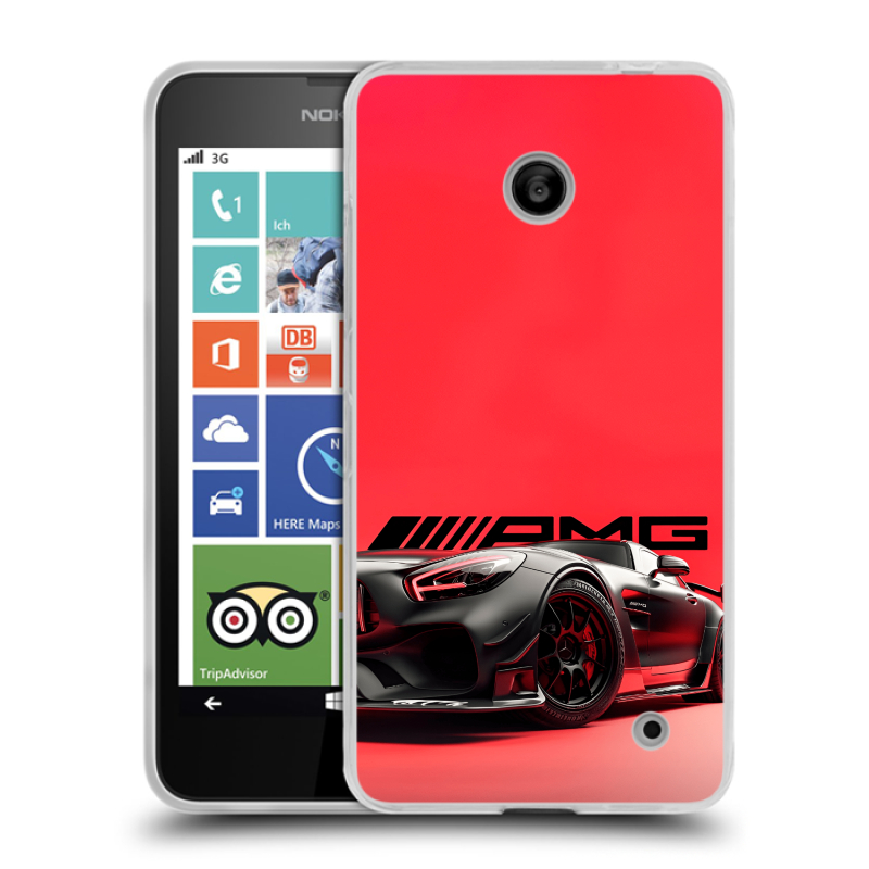 Пластиковый чехол на Nokia Lumia 630/635 с принтом Мерседес Mercedes AMG Пластиковый чехол на Nokia Lumia 630/635 с принтом Мерседес Mercedes AMG