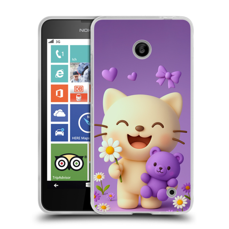 Пластиковый чехол на Nokia Lumia 630/635 с принтом для девочек Пластиковый чехол на Nokia Lumia 630/635 с принтом для девочек