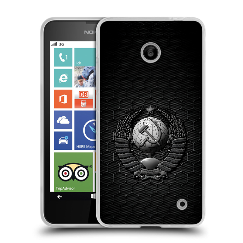 Пластиковый чехол на Nokia Lumia 630/635 с принтом Герб Флаг СССР Пластиковый чехол на Nokia Lumia 630/635 с принтом Герб Флаг СССР